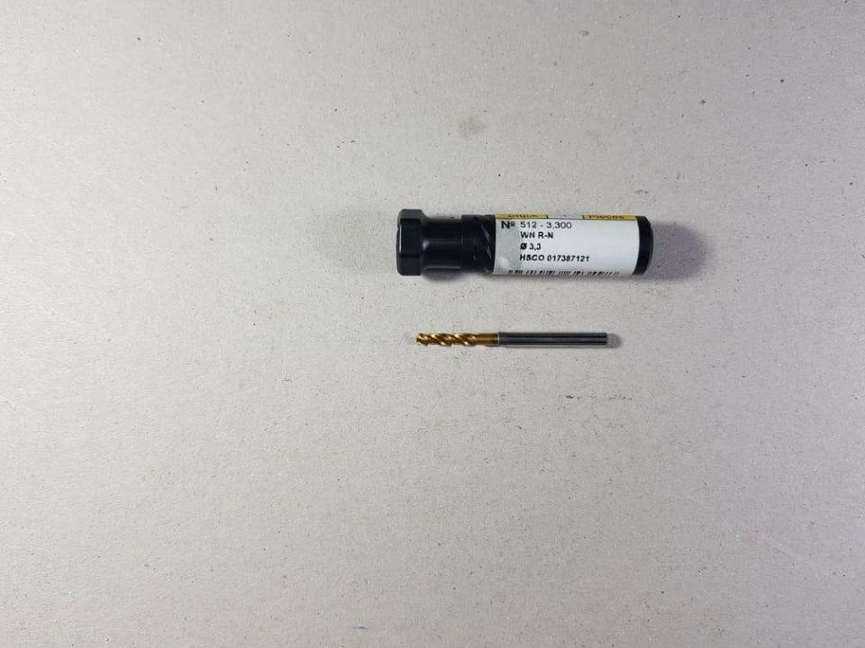 Gühring 512  Çap 3.3mm HssCo TiN Matkap 3XDc