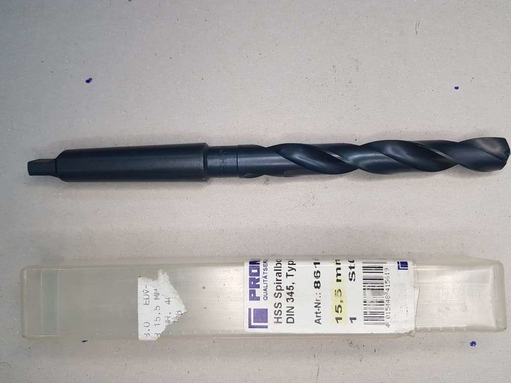 Promat  Din345 Typ Rn D=15.5mm Hss Mk2  Konik Matkap