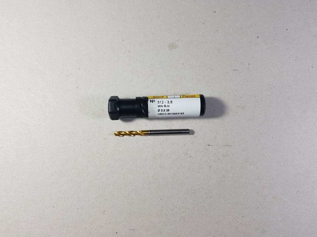 Gühring 512  Çap 3.8mm HssCo TiN Matkap 3XDc