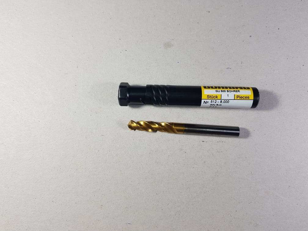 Gühring 512  Çap 8mm HssCo TiN Matkap 3XDc