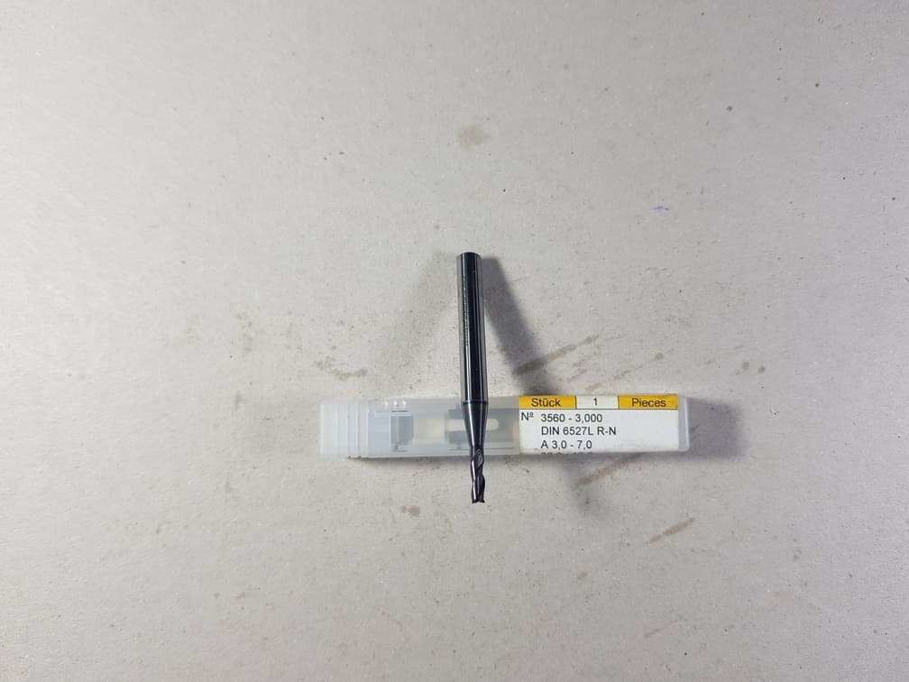 Gühring 3560 Çap 3mm Z3 Uzun Karbür  Slot  Freze (alümiyum)