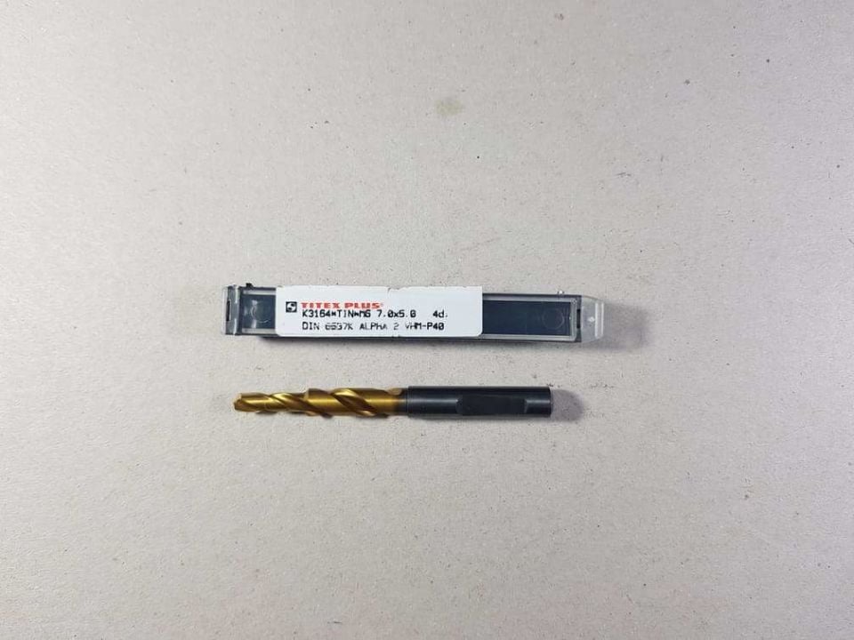 Walter Titex K3164 (Metrik 6)  Çap =5x7mm  TİN Kademeli Karbür Matkap