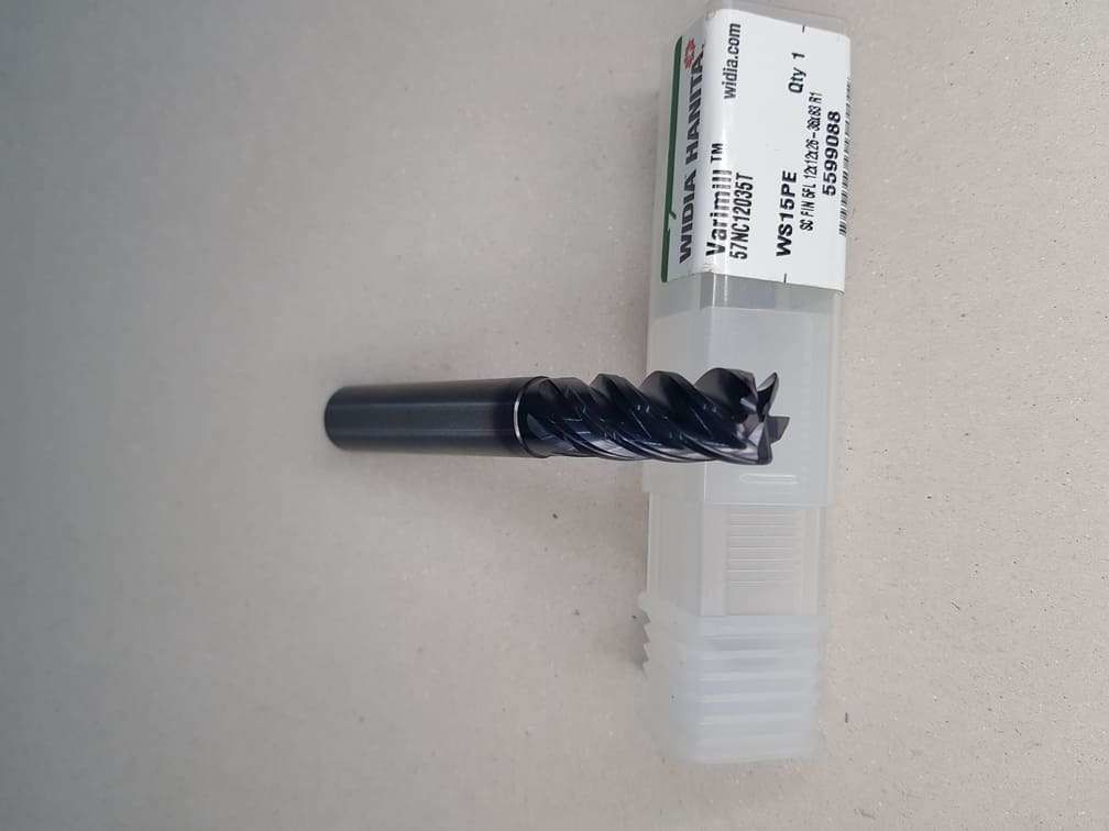 Widia Hanita 57NC12035T Çap 12mm  R=1  Z5 Finish Karbür Freze (65HRC)