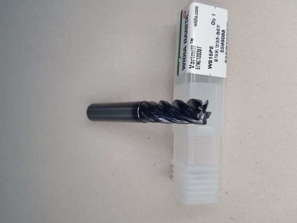 Widia Hanita 57NC12035T Çap 12mm  R=1  Z5 Finish Karbür Freze (65HRC)