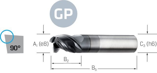Precitool (Premus) 175309 D=6mm Kısa Karbür Freze