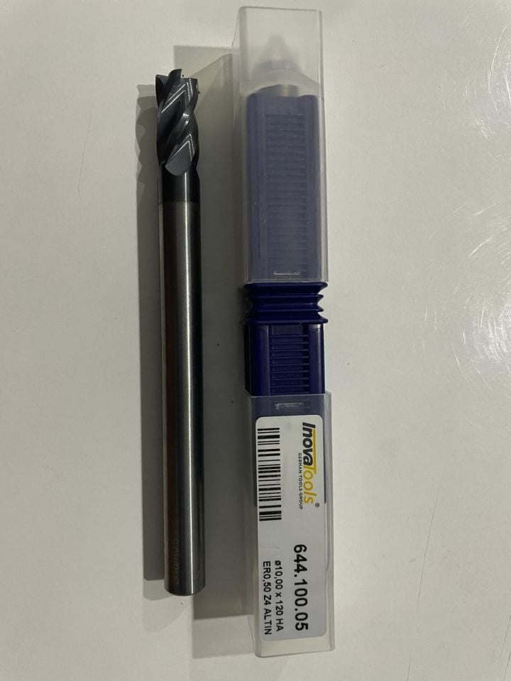 Inovatools  644.100.05  ÇAP 10MM  10x20x120mm R0.5MM    Karbür Freze (45&60 HRC)