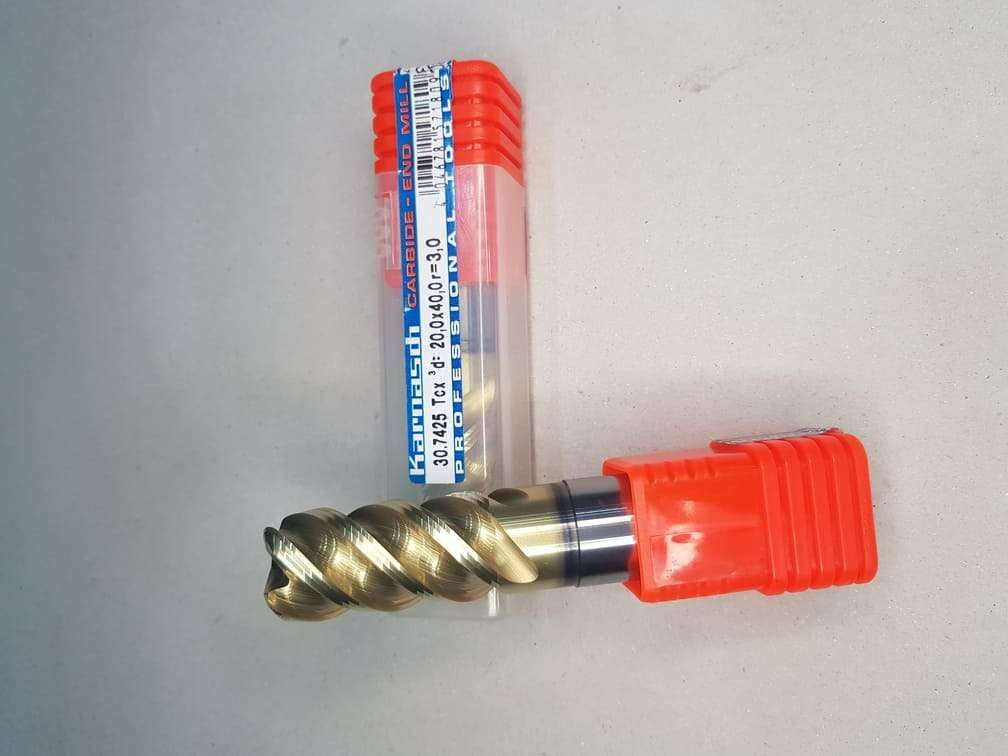 Karnasch GoldWİN 307425 D=20mm R3 AlTin/ZrN  Karbür Freze